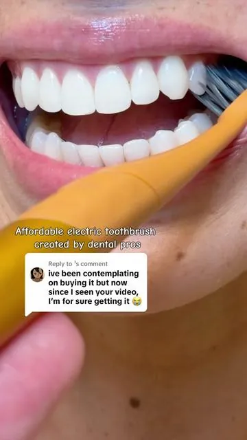 Replying to @ً As someone who cleans teeth every single day, I can usually tell whether my patients use an electric toothbrush,not just because their teeth and gums tend to be healthier, but because they’re often more comfortable in the dental chair. Think about it..at the dentist, there are a lot of sensations and vibrations from the polisher, drill, suction, air, and water. Using an electric toothbrush at home helps you get used to that stimulation, making your dental visits feel a little less overwhelming. That’s one of the reasons I recommend the Nova Sonic toothbrush. It’s affordable, making it a great starter option if you’ve never used an electric toothbrush before. Try incorporating it into your routine gradually. An electric toothbrush removes up to 10 times more plaque and bacteria than a manual toothbrush, has a built-in 2-minute timer to help you brush for the full recommended time, and was created by dental professionals, so you can feel confident you’re using a high-quality product every day.  #electrictoothbrush #toothbrush #whiterteeth #brushingteeth #teethcare 