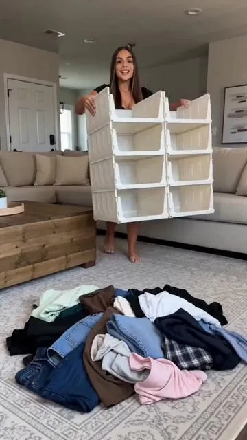 be honest with me does your closet also turn into a mess the second you clean it because mine 100% did before this plastic storage basket #homeorganization #declutter #weeklydeals #payday #WorldCup 