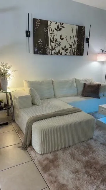 Modern Modular L-Shaped Sofa #dealsforyoudays #summerwins #HomeDecor #LivingRoom #SofáModerno modern modular sofa, l shaped sofa, sectional sofa, deep seat sofa, cloud couch, living room furniture, comfy couch, modular couch, apartment furniture, cozy home, home decor, modern living room, luxury sofa, furniture finds, tiktok shop
