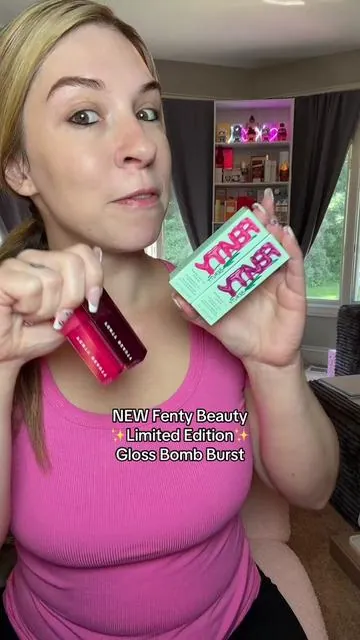 NEW Fenty Beauty Limited Edition Gloss Bomb Burst Pink Blink & In A Jam @Fenty Beauty #fentybeauty #glossbombburst #glossbomb #tiktokshopsummersale 