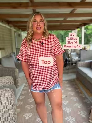 The cutest gingham top!! #tiktokshopcreatorpicks #weeklydeals 