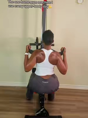 From lat pull-downs to rows and more… this machine gets used every upper-body day. #latpulldown #latpulldownmachine #mikolo #homegym #backworkout @MikoloFitness 