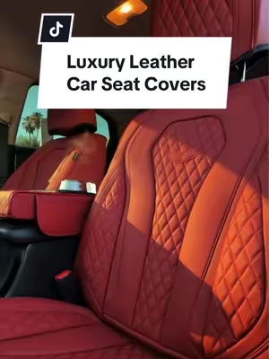 These leather seat covers are also so much easier to clean too! 🏎️ #carupgrade #carseatcover #caraccessories #leathercarseatcovers #carseat 