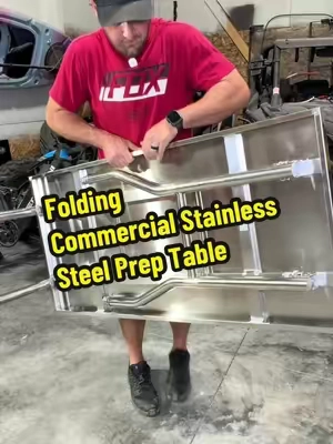 [DealsForYouDays] VEVOR Folding Commercial Stainless Steel Prep Table - 48x24 In Drop Down Rectangular Kitchen Table Workstation with Undershelf300 Ibs Load Capacity for Home KitchenRestaurantDrop Down Table. #camp #vevortools #stainlesssteel #table #foldingtable @VEVOR Store 