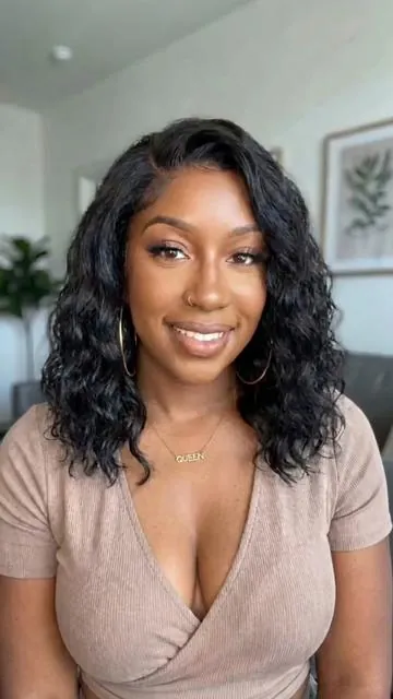 From errands to girls' night—I stay ready. Ready in minutes. Feeling amazing all day. One wig. Endless plans. Just put it on and go😻✨#unicehair #waterwave #naturalhair#gluelesswig#xzHL-G