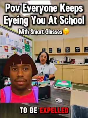 Pov Everyone Keeps Eyeing You At School😭#trend #tiktokshop #smartglasses #aiglasses #metaglasses 