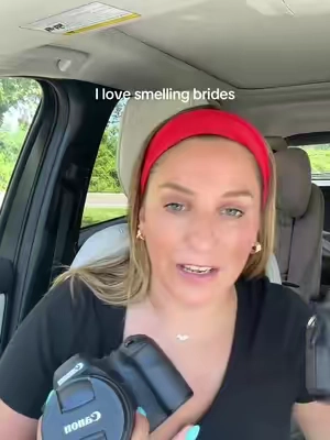 This is my favorite tradition haha. I love smelling brides 