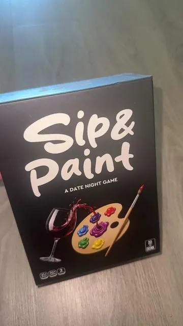 Sip and paint date night game 