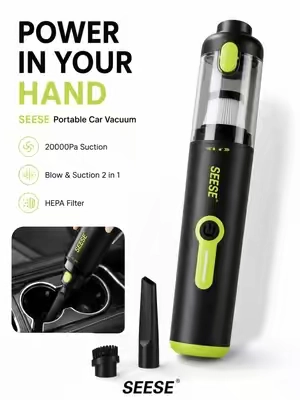 Still using bulky vacuums? Try this super-portable car vacuum with crazy suction. Huge TikTok sale with free shipping! 🔋📦 #carvacuumcleaner #carcleaning #GapCleaning #tiktokshop #fyp