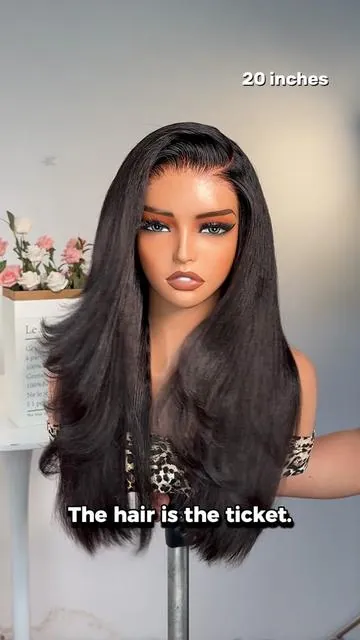 This silk press look is needed in this summer vocation⛱️🛍️#luvmehair #blackgirlmagic #summerhair #kinkystraightwig #gluelesswigs #summerwig #datenightideas #tiktokshopsummersale #longwig #layeredwig