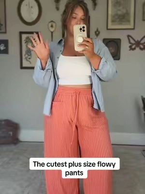 I legitimately could not love these more are you kidding meee?! 😍 #plussizefashion #plussizepants #plussizesummeroutfits #curvyfashion #summerpants 