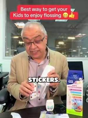 Health mouth is a healthy body! Oral care gets to be fun! Flossing a day keeps the little monsters away!  #waterflossing #gurunandakit #kidstoothbrush #kidswaterflosser 