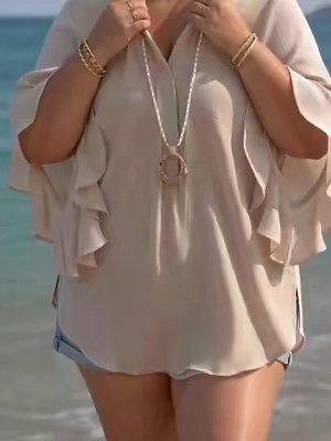 Relaxed loose comfy fit#blouse #summerblouse #womenoutfit #tiktokmademebuyit #spotlightfinds 