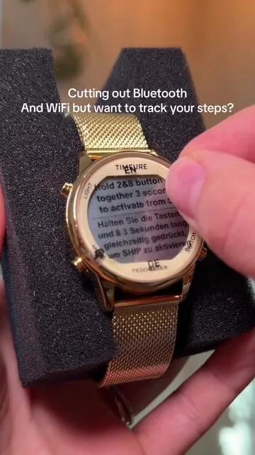 Too much Bluetooth, WiFi and notifications? Ya me too. Water resistant watch will count your steps, tell the time and date, stopwatch and count down timer. Also comes in more colors ! #steptracker #watch #jewelry #gold #goldwatch 