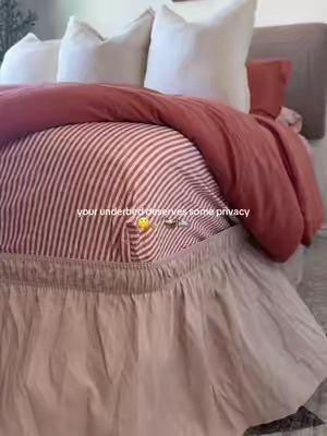 this hides all the under bed storage! I love this ruffled bedskirt #bedskirt 