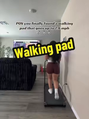 It inclines, tracks your speed, calories, time and distance 🔥 #walkingpad #treadmill #getyourstepsin #homeworkouts 