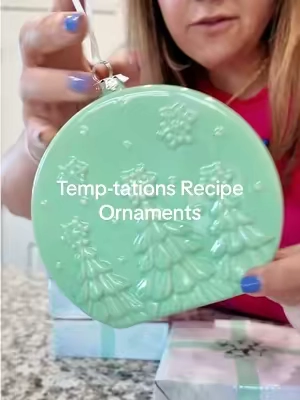 These Temp-tations Recipe Ornaments might be the cutest little Christmas gift. 🎄🍪✨ Each ornament features a festive holiday recipe and comes gift-ready. Perfect for coworkers, teachers, neighbors, cookie exchanges, and all those little Christmas gifts we always need. #Temptations #ChristmasGiftIdeas #RecipeOrnaments #ChristmasInJuly #TikTokShopSummerSale