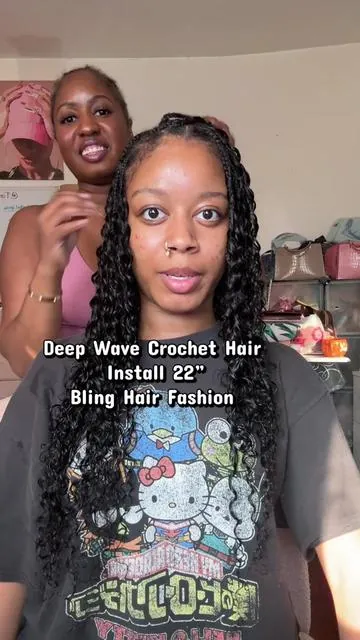 It’s great affordable deep wave crochet hair. 100% human hair and can be used again! #blinghairfashion #deepwavehair #crochethair #miracleknots #hairtok 