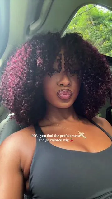 18”! Install & styling tutorial video:  @YouTube: Simone Nicole @UNice Hair @UNICE @UniceHairCo #redhair #gluelesswig #curlywig #wigreview #blackcherryhair 