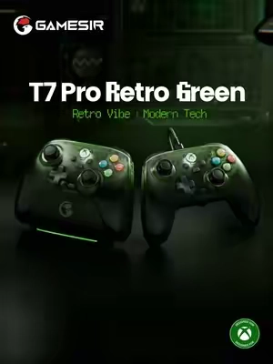 Reviving the classics with our new green duo: T7 Pro Retro Green / T7 Pro W Retro Green💚 #gamesir #gamesirt7proretrogreen #xbox #xboxcontroller 