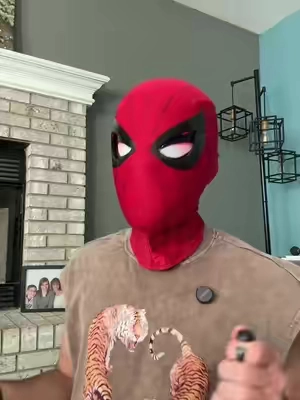 Your kids love you already #spidermanmask #halloweencostume 