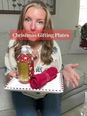 These vintage postage stamp platters are such a cute and inexpensive gift idea. You can give them just as they are or load them up with goodies for the perfect Christmas treat! #christmasinjuly #tiktokshopcreatorpicks #affordablegifts #christmastreats #giftexchange 