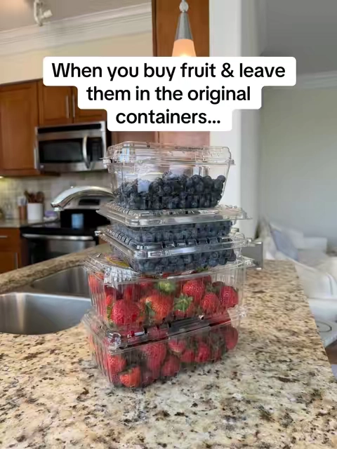 These have helped me save so much money on wasted food! 🍓 #foodhacks #fruitstorage #freshfruit #fruit #kitchen 