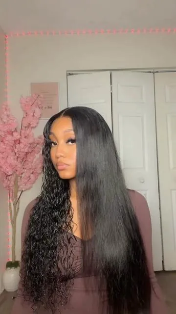 13x4 Pre everything Glueless 2 in 1 wig from straight to water wave @UNice Hair  @UniceHairCo @UNICE  #SummerTurnUp #summerwins #DealsforYouDays #superbrandday #unicesuperbrandday 