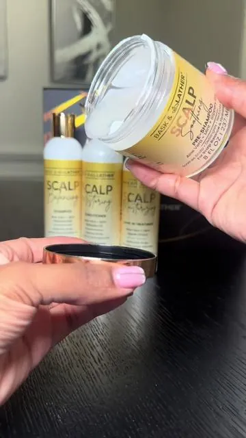 I swear they heard us! 😂 The pre-shampoo AND leave-in treatment were exactly what this collection was missing. If healthy hair is your goal, don’t skip scalp care. 🌿✨ Linked below! @Bask and Lather Co #BaskAndLather #HealthyScalp #WashDayRoutine #NaturalHairCare #HairTok 