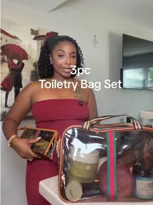 Had to get my stuff up out them ziplock bags😝 #vanitybag #toiletrybag #toiletrypouch #toiletrybags #travelessentials 