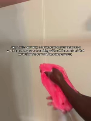 Baby that shower should be clean 2-3 times a week and you should most likely see dirt everytime you wash if you sweat but hey🤷🏾‍♀️ #fyp #viral 