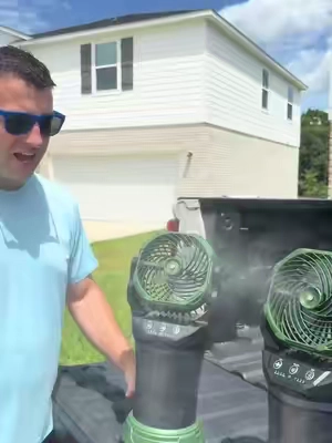 This is a cooling fan that actually cools #mistingfan #fan #coolingfan 