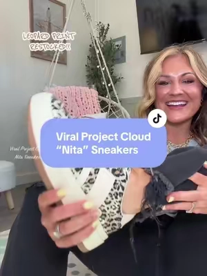 The leopard print has been restocked in the viral Nita sneakers from @Project Cloud Shoes RUN! 