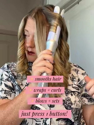 No curling iron tutorial needed! This hot tool does it for you!! And thanks to the air shot mode my curls last!!!🙌🏻🙌🏻  #sheglam #curlingiron #automaticcurlingiron