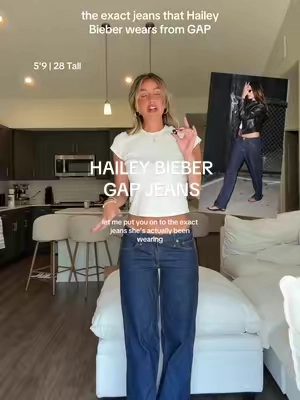 the hailey Bieber GAP collab is def gonna sell out, but these are the exact jeans that she's been spotted in!! 