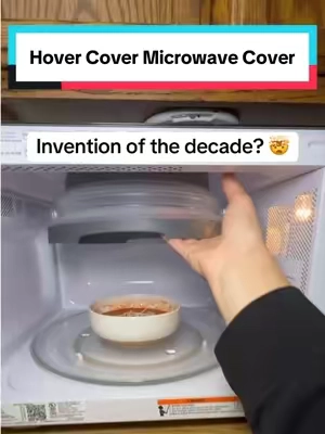 This is genius now you can use your microwave cover without it ever being in the way #hovercover #microwavecover #kitchengadgets #KitchenHacks #homeimprovement 