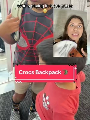 Mom hack: Always check TikTok Shop before buying it in-store #crocs #crocsbackpack #backtoschoolshopping #backpack #crocsclassicbackpack 