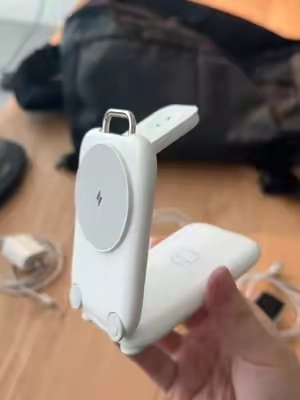 Honestly, if you travel with a bunch of Apple devices, this just makes life so much easier. #apple #chargingstation #travelling #tiktokshopsummersale 