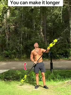 I’ve used this all across my neighborhood at all of my neighbors houses helping them clear branches off their roof and trim bushes ##polesaw##saw##treetrimmimg##seese##yardwork