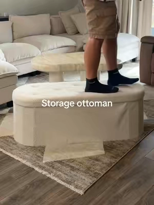 So cute, it makes the perfect storage ottoman #storageottoman #storage #ottoman #homedecor #homefurniture 