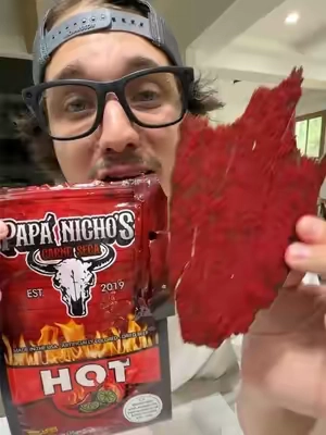 You can now try the viral jerky before purchasing the big bag! #papanichos #jerky #hot 