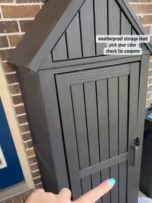 This weatherproof storage shed from @BIFANUO is an outdoor storage must have! #pool #storage #shed #outdoorstorage #backyardmusthaves 