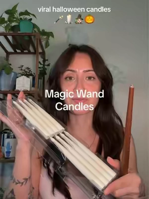 Magic wand halloween candles! 🪄🕯️🧙🏻‍♀️🎃 #halloweendecor #halloweenfinds #floatingcandles #magicwandcandles #spookyszn 