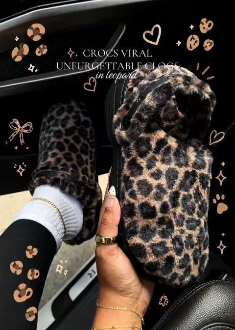 the leopard won’t last long, don’t wait 🤎 @Crocs #crocs #crocsshoes #fallshoes #fallvibes 