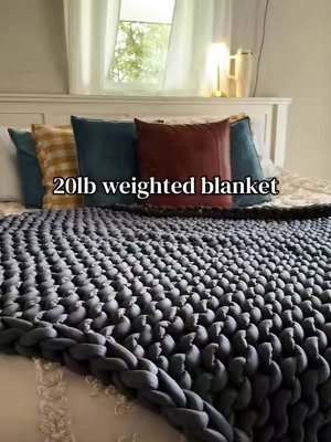 ✨ Wrap yourself in comfort with this chunky knit weighted blanket! Perfect for anxiety relief, better sleep, cozy nights, and relaxing after a long day. If you’re searching for the best weighted blanket or a luxury chunky knit blanket, this one is absolutely worth it. 🤍🛋️💤 #WeightedBlanket #ChunkyKnitBlanket #AnxietyRelief #comfrt #tiktokshopsummersale @Comfrt 