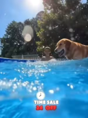 🍨Big Enough for Kids & Dogs🐶 24% OFF Today Only🚨👇 Turning our backyard into a mini water park💦🌊#dogpool #SummerDeals #outdoorplay #dogparents #kidsactivities