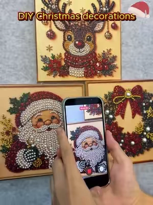 🎄💕🎅🏻Turn tiny pearls into Christmas magic. A relaxing DIY kit you'll love displaying all season. #DiamondPainting#ChristmasCrafts#tiktokmademebuyit #christmas2026#diamondartkit 