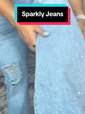 SHINE BRIGHT WITH THIS STRECTCHHH!!! #sparklyjeans