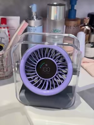 🙏For this price, it’s a total no-brainer. Never sweating through my makeup routine again 💅 #tiktokshopsummersale #deskfan #grwm #makeuphacks #bathroom 