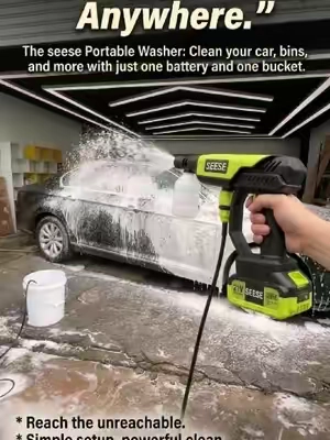 My car was overdue for a wash, and my trash bin honestly wasn't looking much better. 😂 Since my SEESE cordless pressure washer just arrived, I figured I'd knock them both out while I was already outside. Might be the most productive hour I've had all week. #trashcancleaning  #powerwasher  #fyp  #cleaninghacks  #washcar 